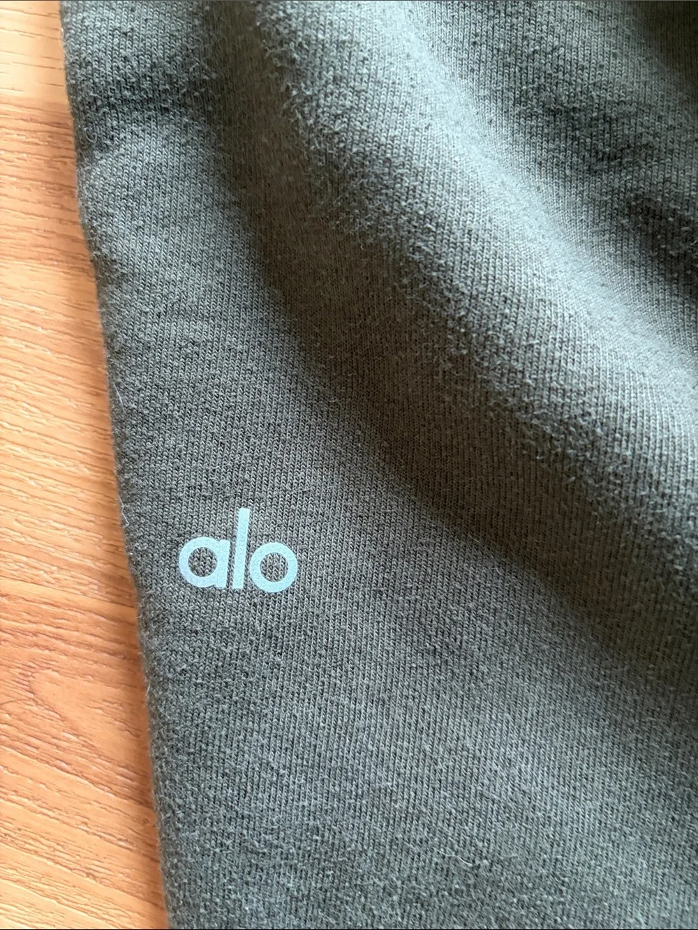 Alo Yoga Slick Zip Front Sweatpants Dark Olive Jogger